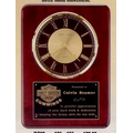 Rosewood Piano Finish Clock w/ Solid Brass Diamond Spun Bezel (12"x15")